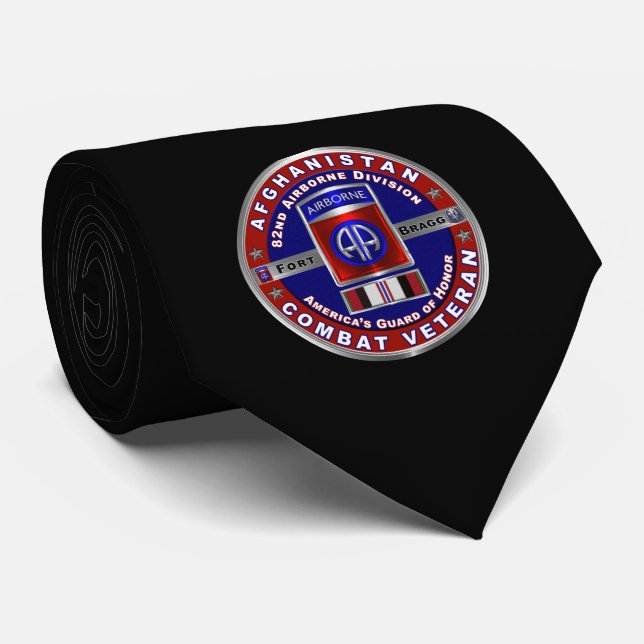 82nd Airborne Division  Afghanistan Veteran Tie (Rolled)