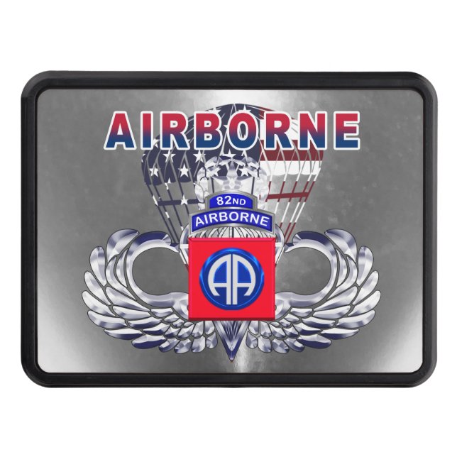 82nd Airborne Division “Airborne” Hitch Cover (Front)