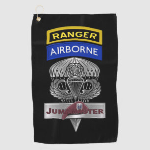 82nd Airborne Division Airborne Ranger Jumpmaster Golf Towel
