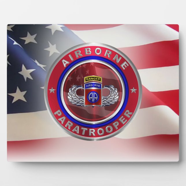 82nd Airborne Division Airborne Ranger Plaque (Front)