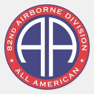 82nd Airborne Division All American Casual Patch Classic Round Sticker