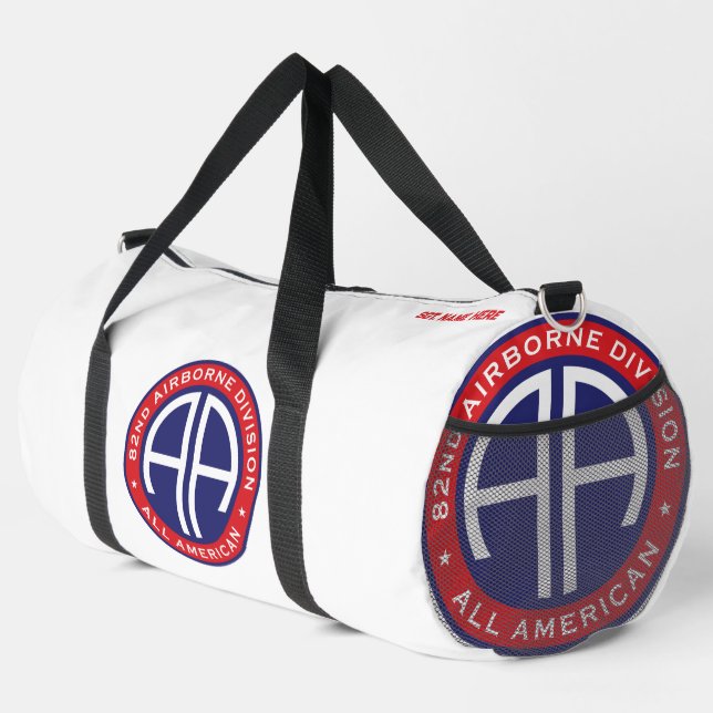 82nd Airborne Division "All American" Customizable Duffle Bag (Right Corner)