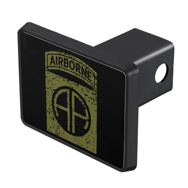 82nd Airborne Division "All American" Distressed Trailer Hitch Cover (Top Right)