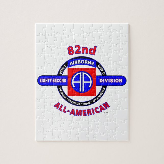 82ND AIRBORNE DIVISION "ALL AMERICAN" DIVISION JIGSAW PUZZLE (Vertical)