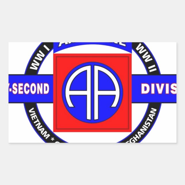 82ND AIRBORNE DIVISION "ALL AMERICAN" DIVISION STICKER (Front)