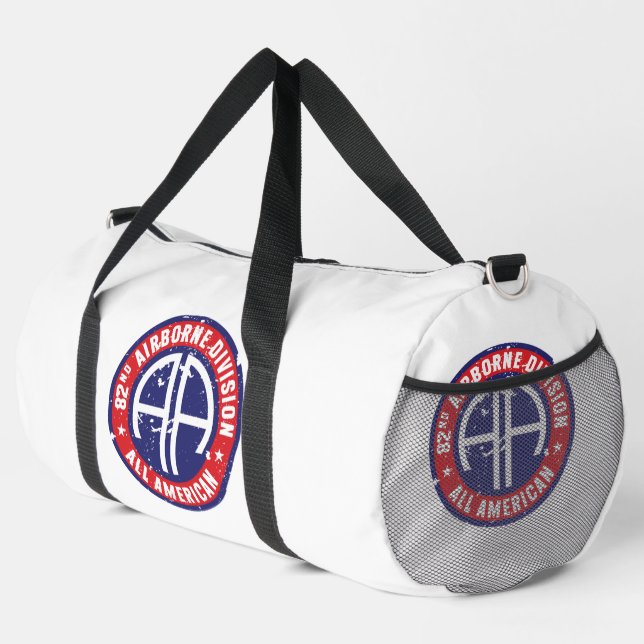82nd Airborne Division "All American" Grunge Duffle Bag (Right Corner)