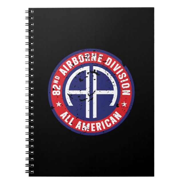 82nd Airborne Division "All American" Grunge Notebook (Front)