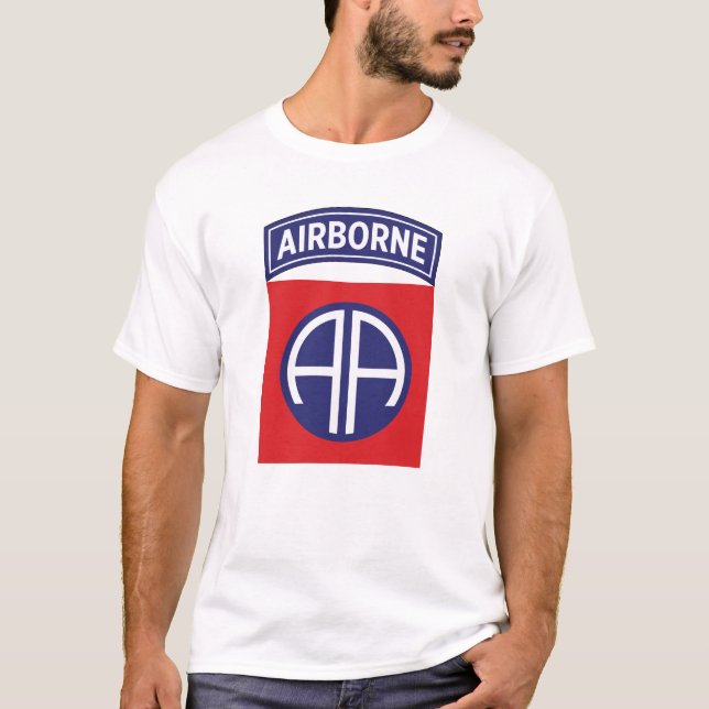 82nd Airborne Division All American Service Badge T-Shirt (Front)