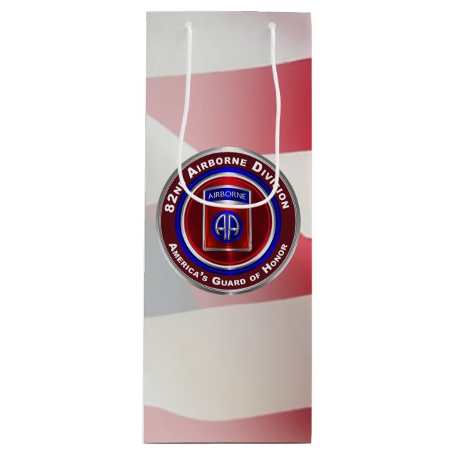 82nd Airborne Division America’s Guard of Honor Wine Gift Bag (Front)