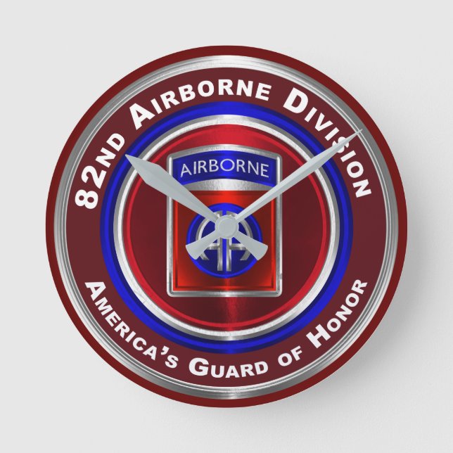82nd Airborne Division America’s Guard of Honour Round Clock (Front)