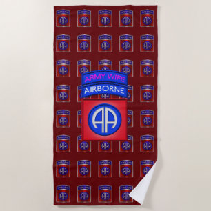 82nd Airborne Division Army Wife Beach Towel