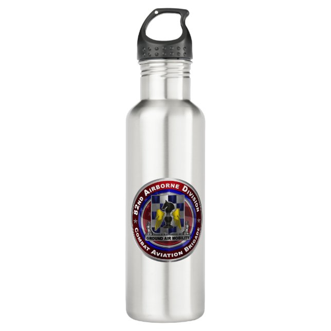 82nd Airborne Division Aviation Brigade  710 Ml Water Bottle (Front)