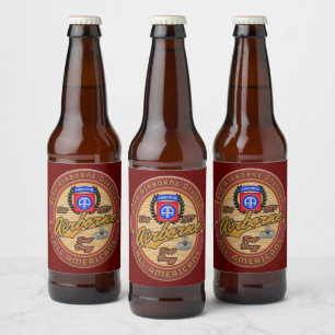 82nd Airborne Division Beer Bottle Label