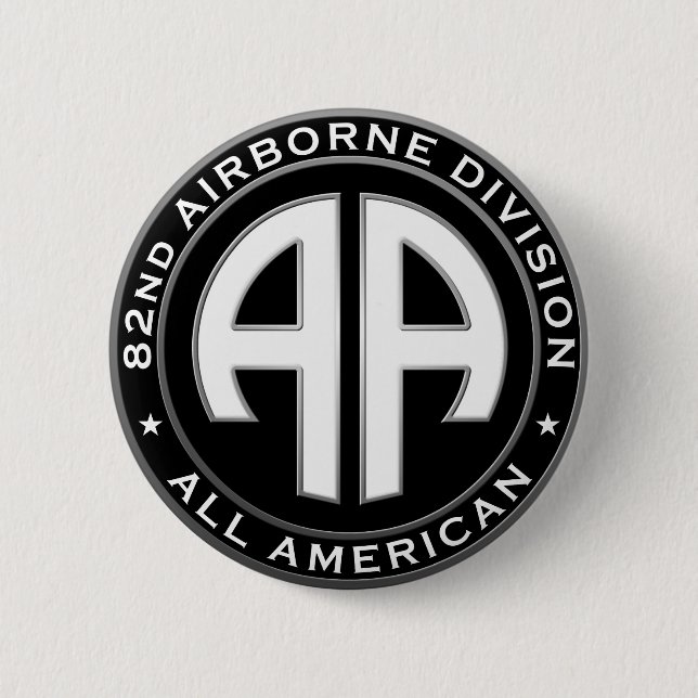 82nd Airborne Division Casual Patch 2 Inch Round Button (Front)