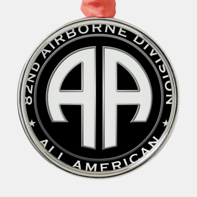 82nd Airborne Division Casual Patch Metal Ornament (Front)