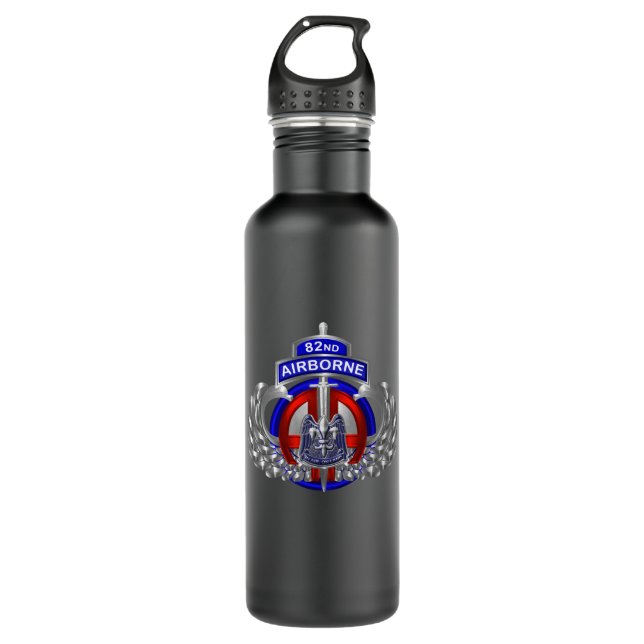 82nd Airborne Division Custom Wings 710 Ml Water Bottle (Front)