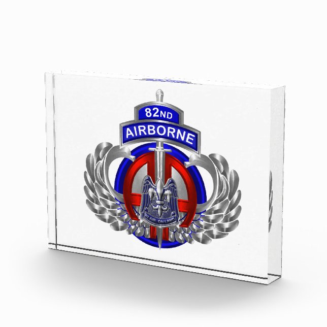 82nd Airborne Division Custom Wings  Photo Block (Right)