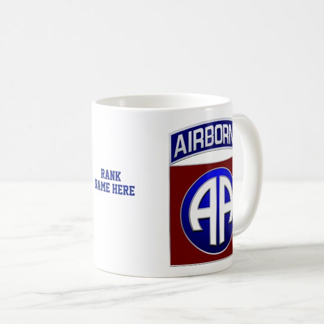 82nd Airborne Division Customizable Shoulder Patch Coffee Mug (Front Right)