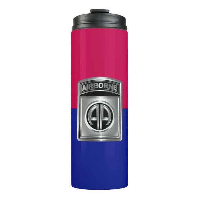 82nd Airborne Division Customized Patch Thermal Tumbler (Front)
