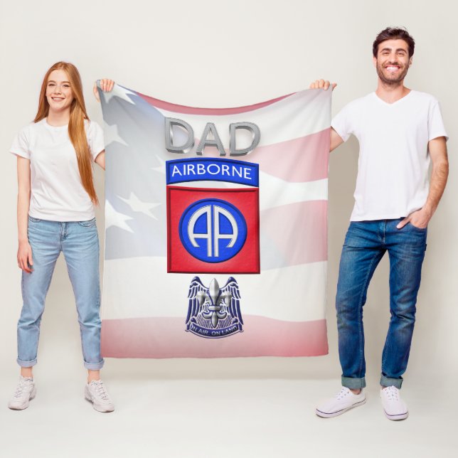 82nd Airborne Division DAD Fleece Blanket (In Situ)