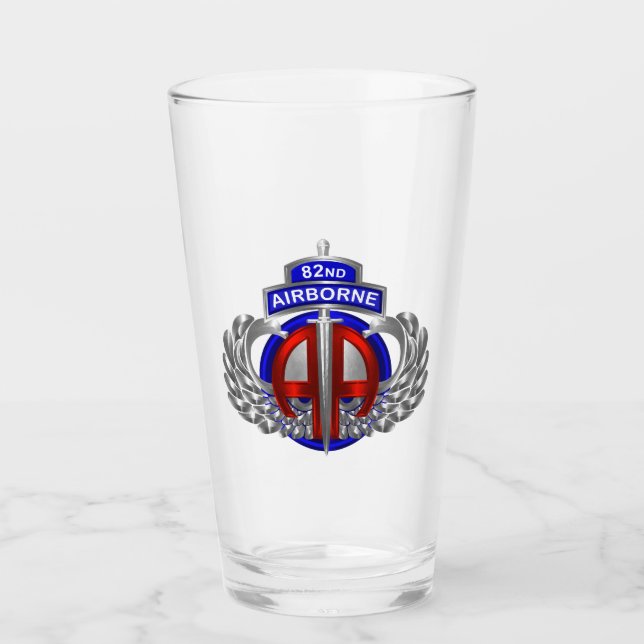 82nd Airborne Division Dagger Design Glass (Front)