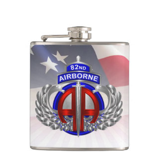 82nd Airborne Division Dagger Design Hip Flask