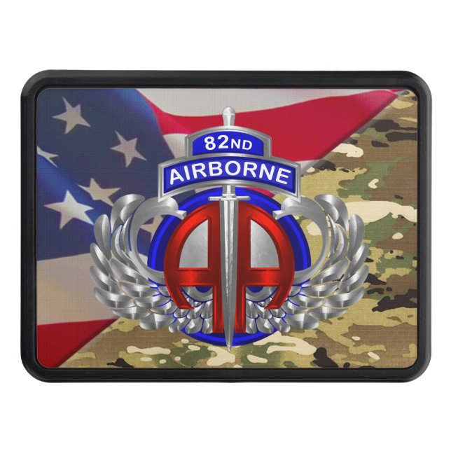 82nd Airborne Division Dagger Design Hitch Cover (Front)