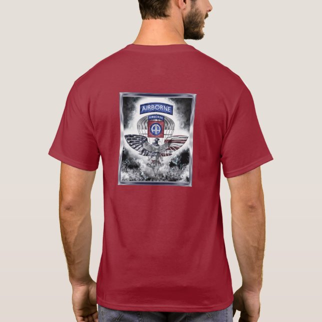 82nd Airborne Division Explosive Framed Maroon  T-Shirt (Back)