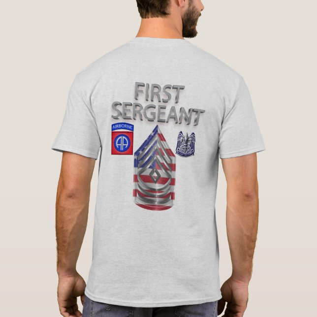 82nd Airborne Division First Sergeant T-Shirt (Back)