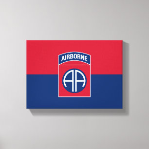82nd Airborne Division Flag Military Veteran Canvas Print
