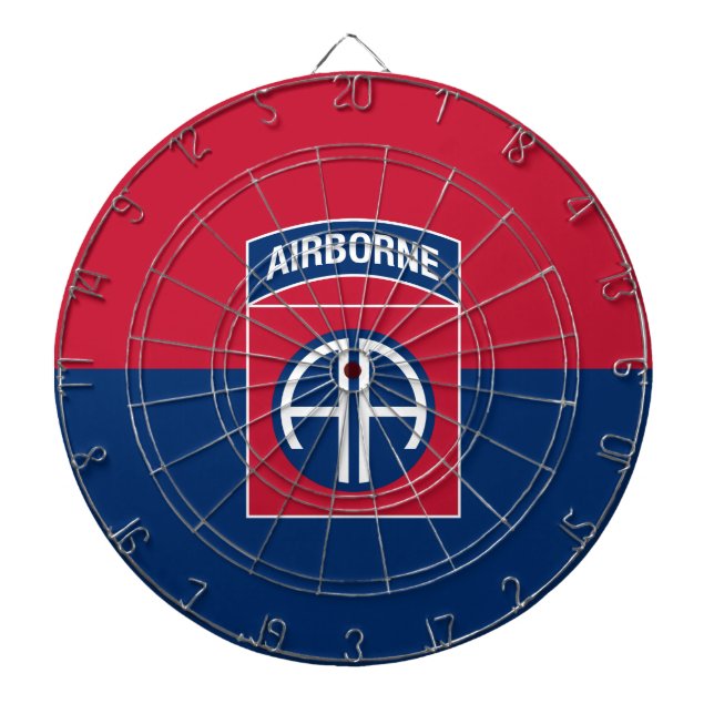 82nd Airborne Division Flag Military Veteran Dartboard (Front)