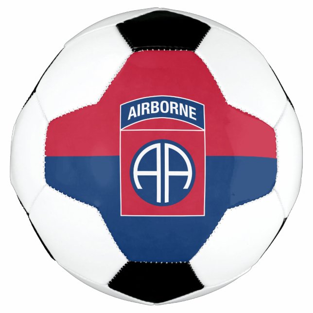 82nd Airborne Division Flag Military Veteran Soccer Ball (Front)