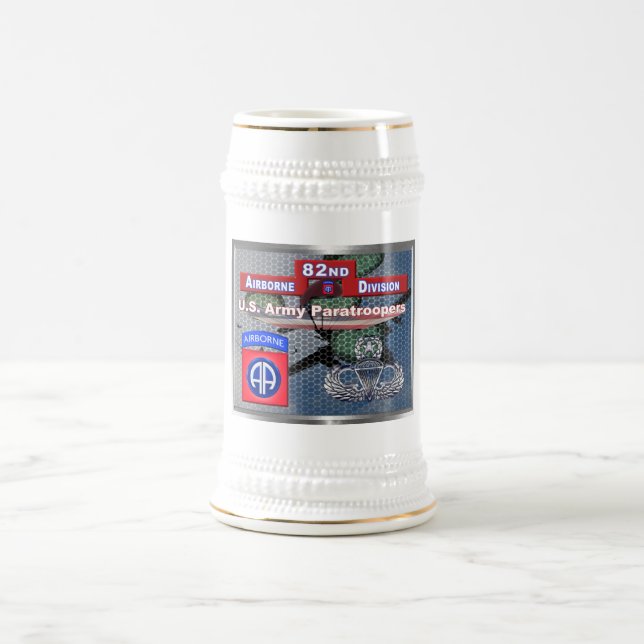 82nd Airborne Division - Fort Bragg Beer Stein (Center)