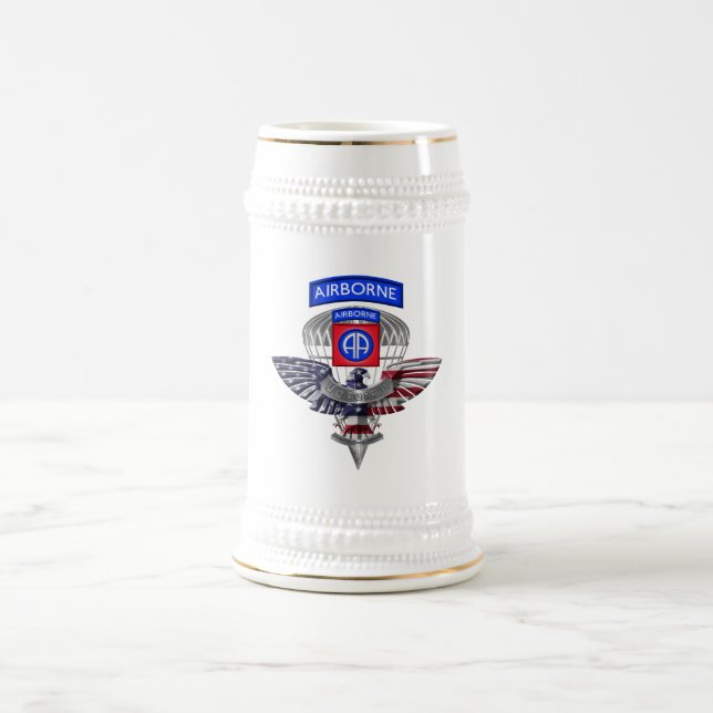 82nd Airborne Division - Fort Bragg Beer Stein (Center)