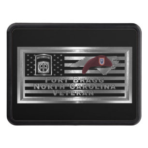 82nd Airborne Division Fort Bragg Veteran Trailer Hitch Cover