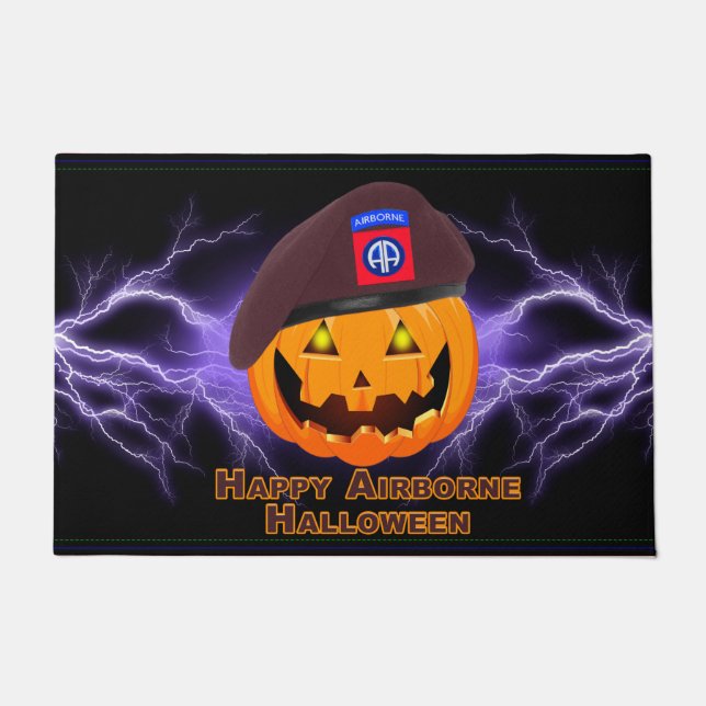82nd Airborne Division – Happy Airborne Halloween! Doormat (Front)