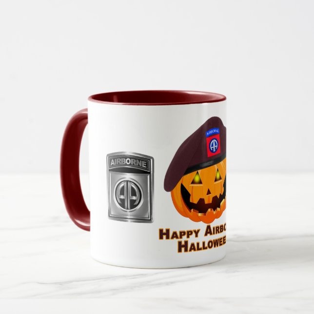 82nd Airborne Division – Happy Airborne Halloween! Mug (Front Left)