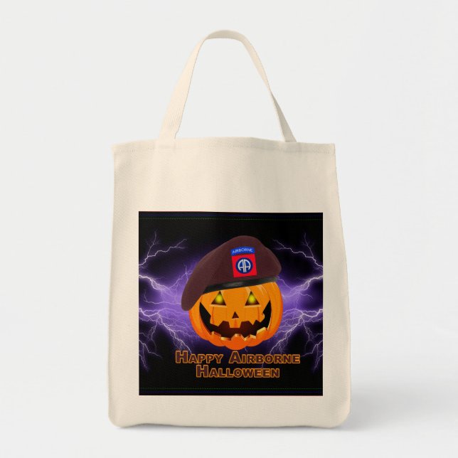 82nd Airborne Division – Happy Airborne Halloween! Tote Bag (Front)