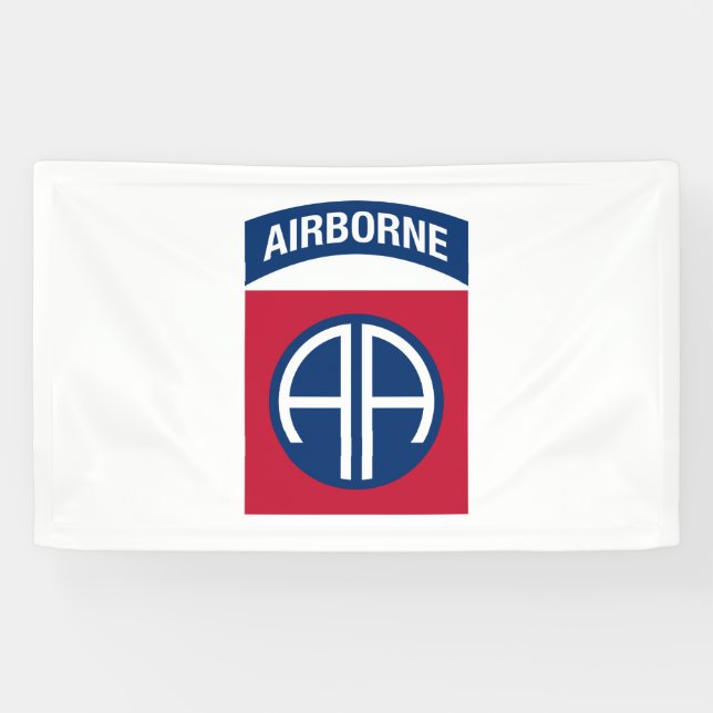 82nd Airborne Division Insignia Military Veteran Banner (Horizontal)