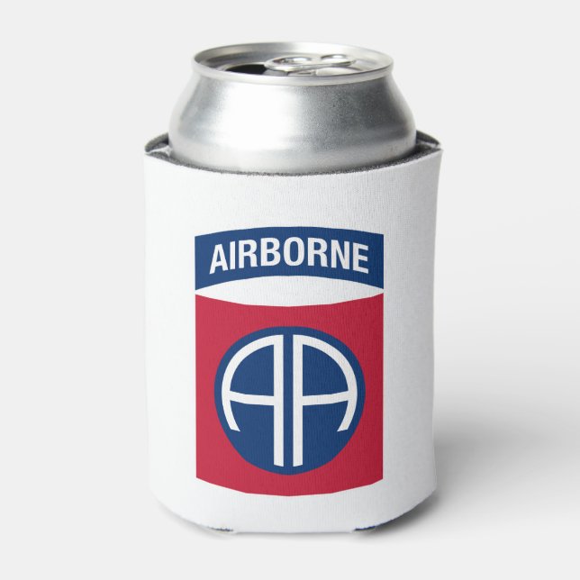 82nd Airborne Division Insignia Military Veteran Can Cooler (Can Front)