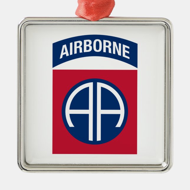 82nd Airborne Division Insignia Military Veteran Metal Ornament (Front)