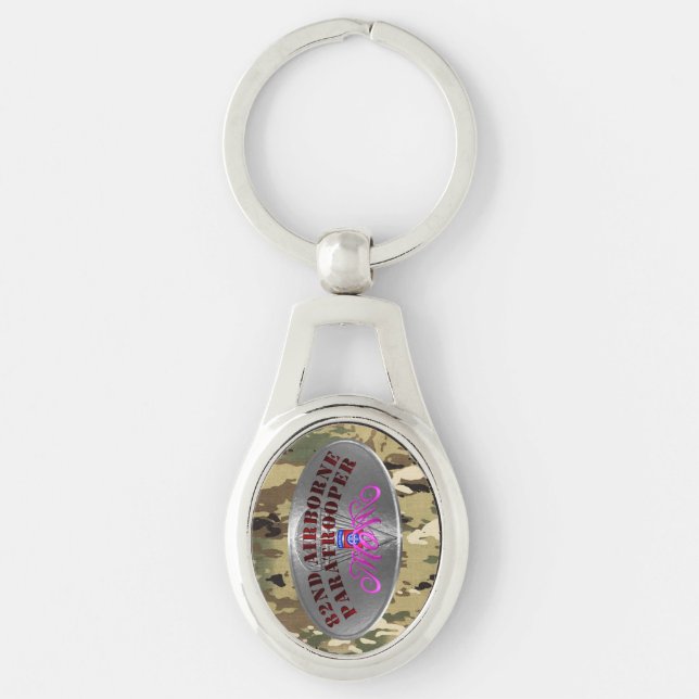 82nd AIrborne Division Mom Keychain (Front)