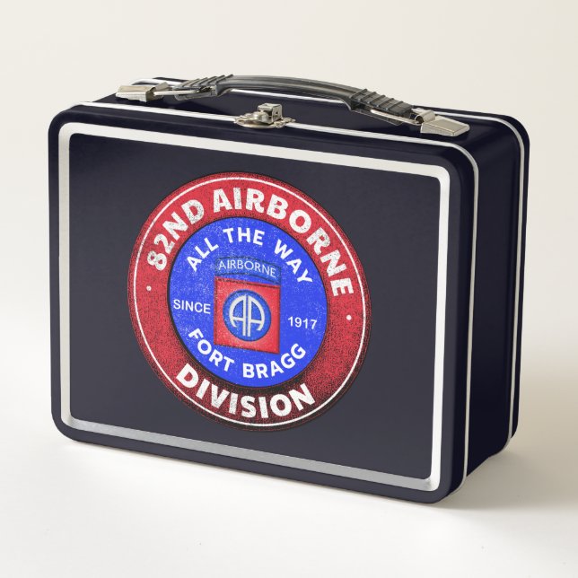 82nd Airborne Division Nostalgic Logo Metal Lunch Box (Front)