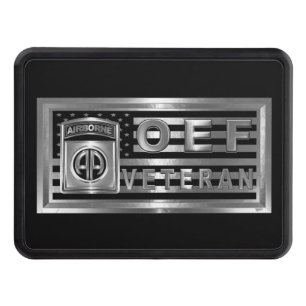 82nd Airborne Division OEF Veteran Trailer Hitch Cover