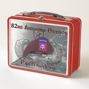 82nd Airborne Division Paratrooper Metal Lunch Box