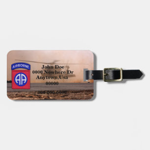 82nd airborne division patch luggage tag