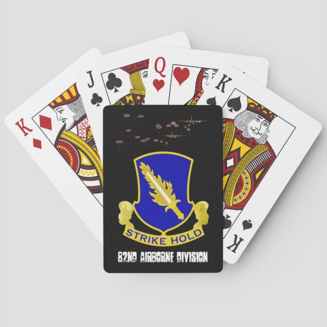 82nd airborne division poker cards (Back)