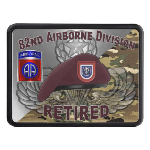 82nd Airborne Division Retired Trailer Hitch Cover