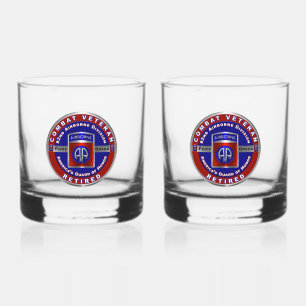 82nd Airborne Division Retired Whiskey Glass
