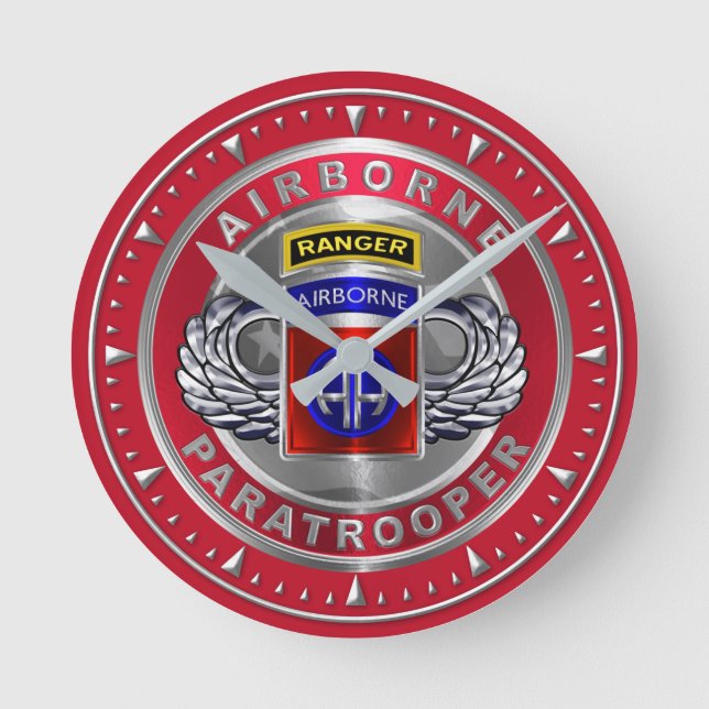 82nd Airborne Division   Round Clock (Front)